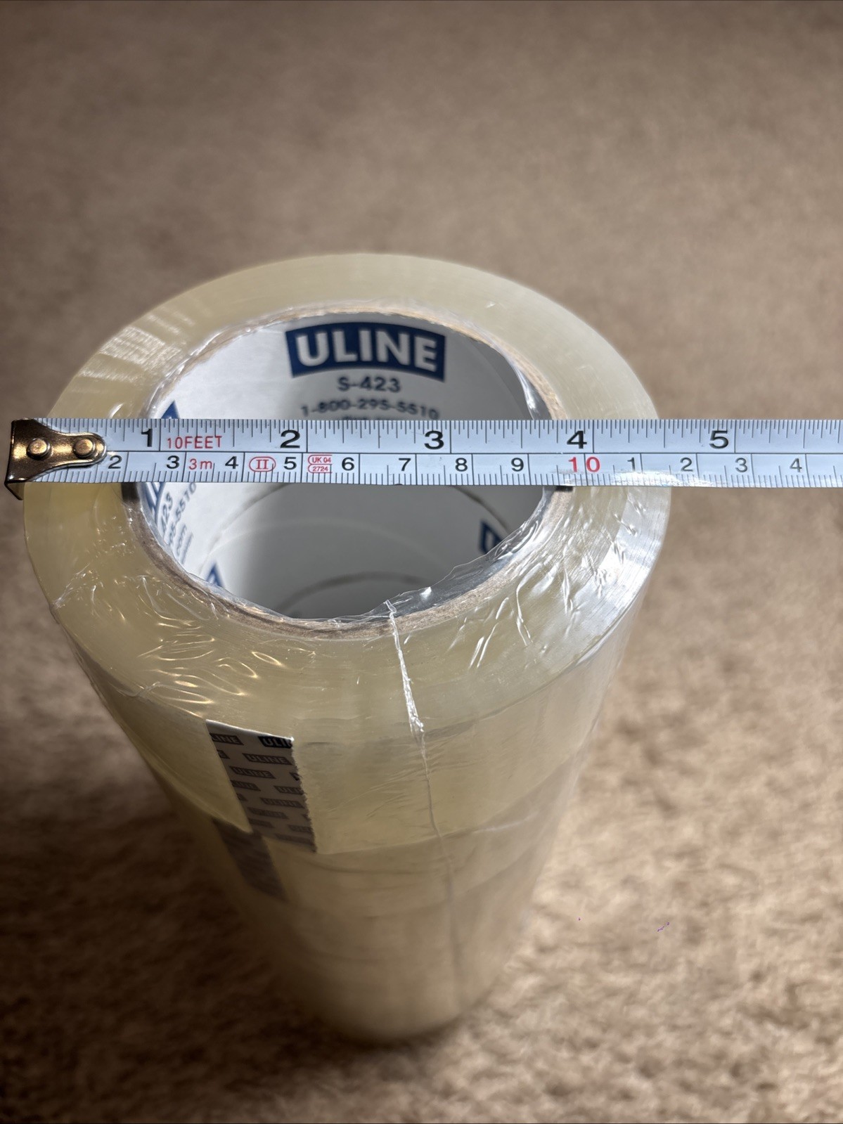 ULINE Industrial 2MIL Clear Packing Tape 2″ x 110 yds S-423 Pack of 6