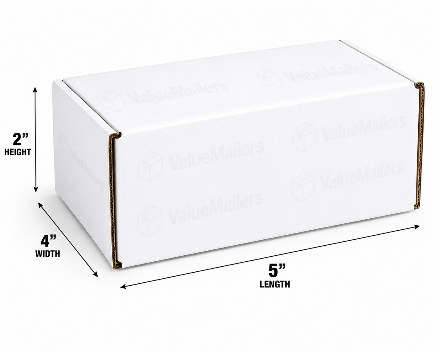 5x4x2 White Corrugated Shipping Mailers Packing Box Boxes Folding 100 To 1000
