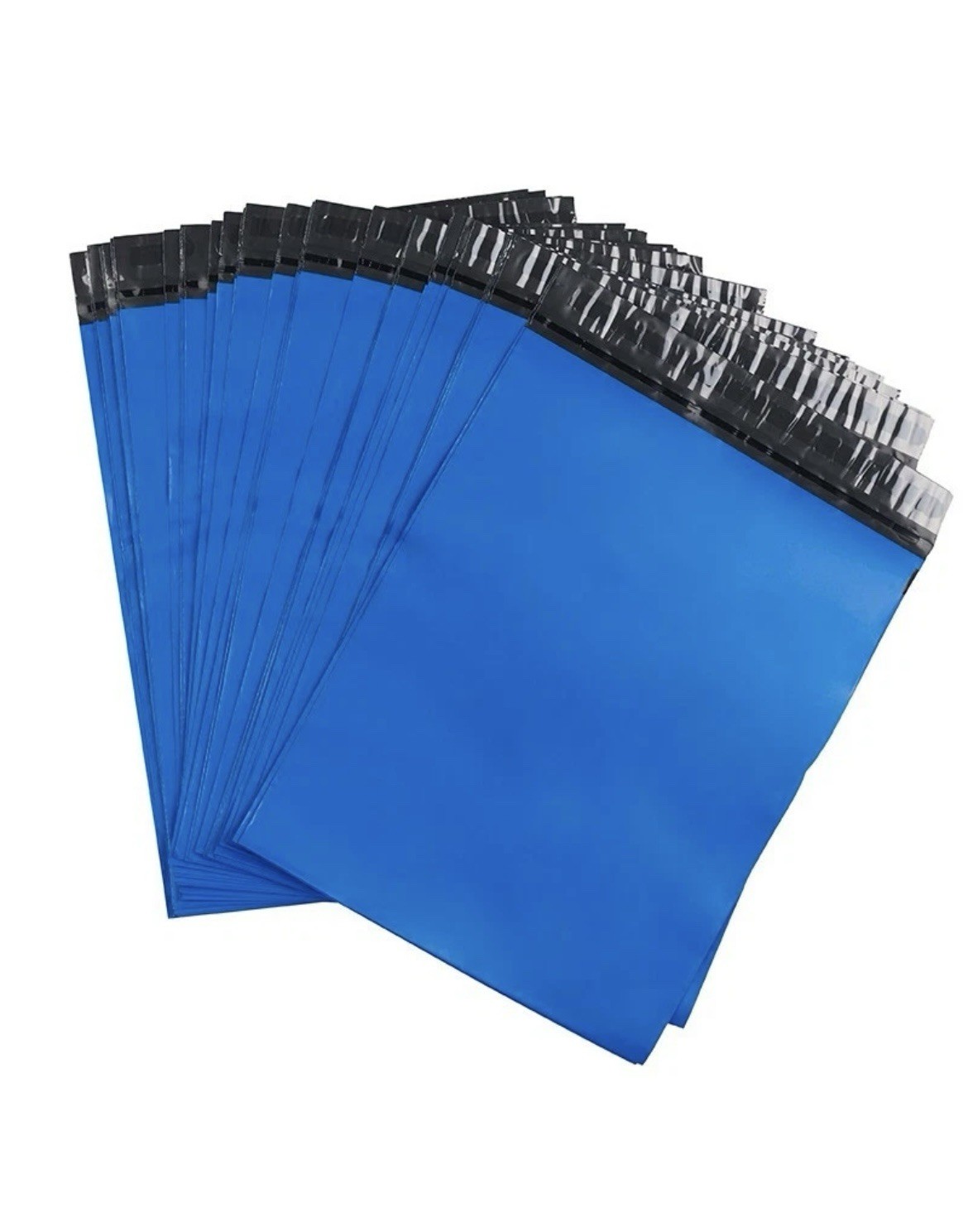 Blue Poly Mailer Self Sealing Mailing Bags – Size: 10″ x 13″ – Lot of 10