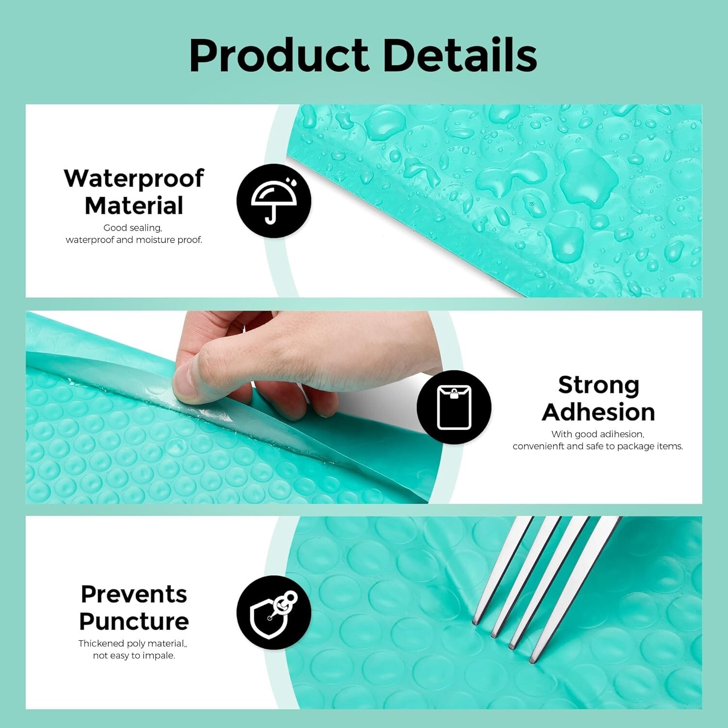 All Size Color Bubble Mailers Padded Envelopes Mailing Shipping Bag for Business