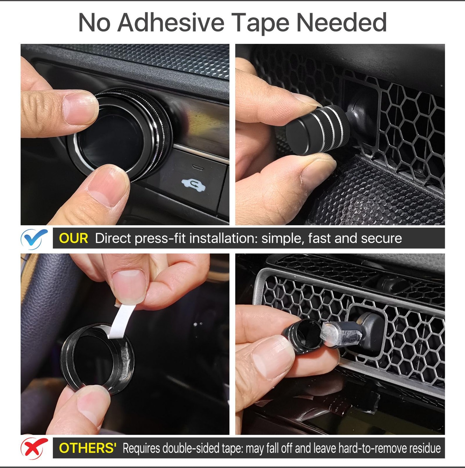 Car Interior Knob Cover Kit, Compatible with Honda Civic 2022-2026, CRV 2023-…