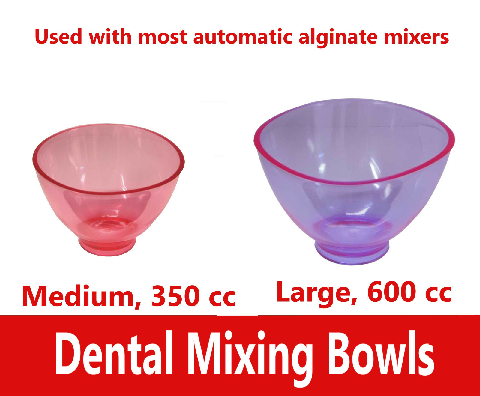 Dental Impression Material Mixing Bowls Flexible Mixing Bowl 300 cc or 600cc