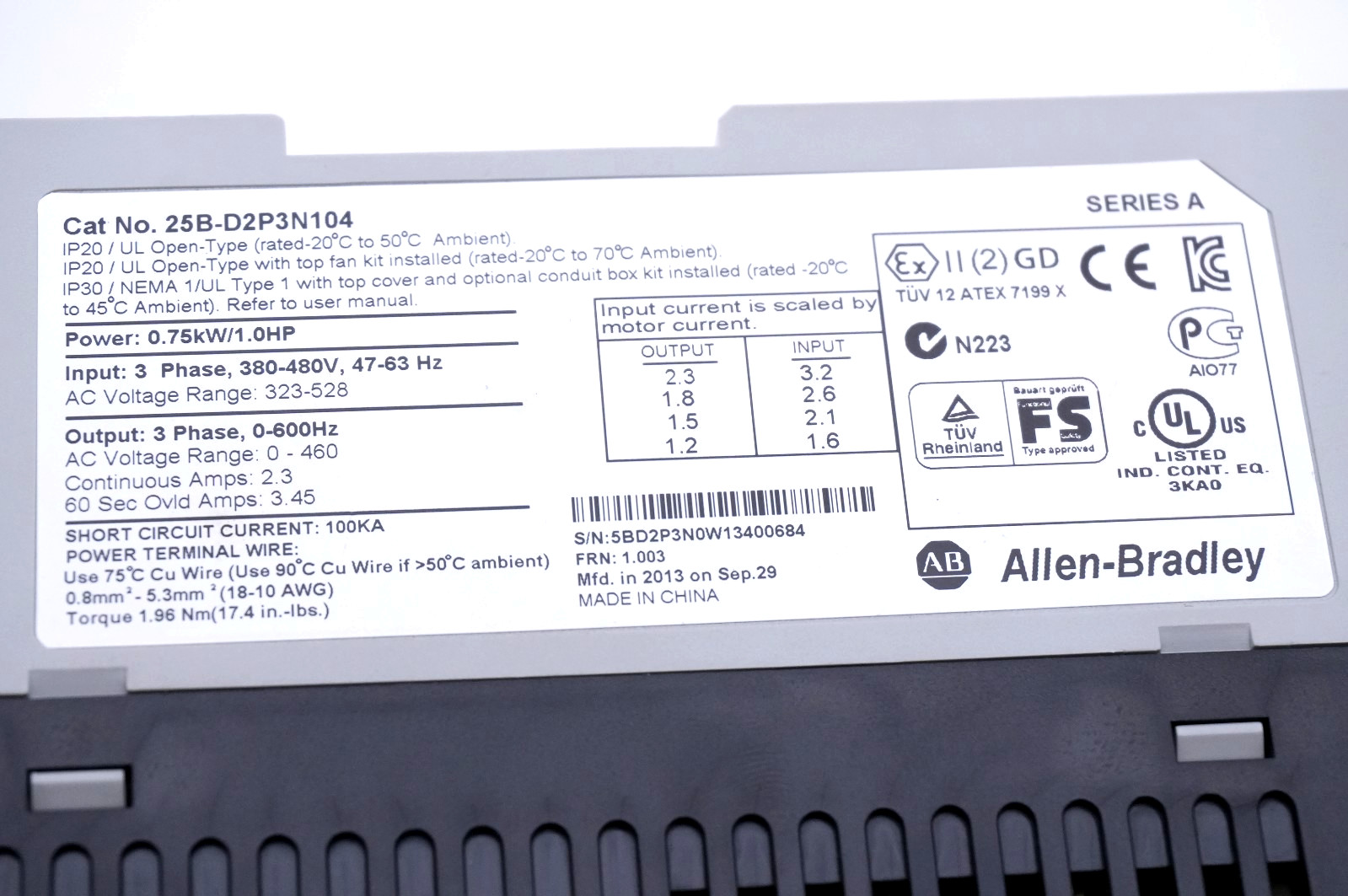Rockwell Automation Allen Bradley Power Module PowerFlex 520, 25-PM1-D2P3