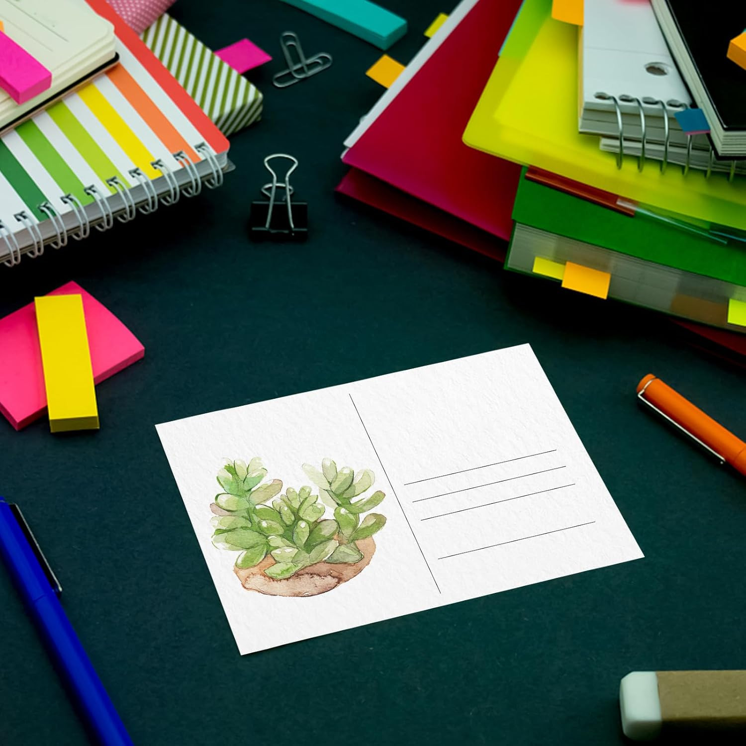 50 Pieces Watercolor Postcards, 100% Cotton 140Lb/300Gsm Blank Postcards | 4X6 I