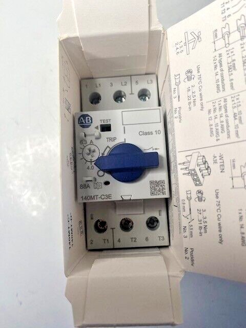 Allen Bradley 140MT-C3E-B63 Motor Protector Breaker Manual Motor Starter NEW