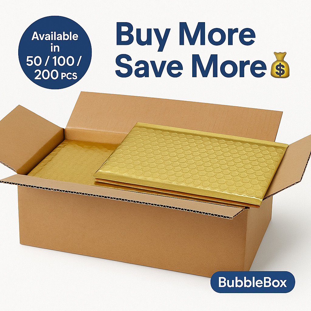 ANY SIZE Metallic GOLD Poly Bubble Mailers Envelopes shipping bags