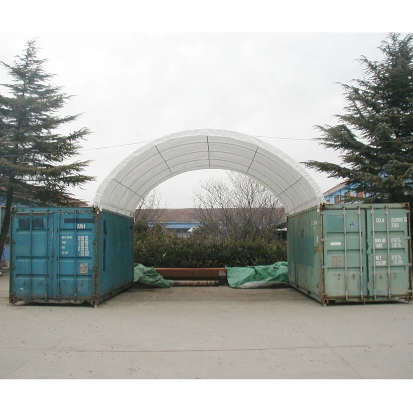 20’x40′ Shipping Container Canopy Shelter 11oz PE | Easy Install Complete Kit