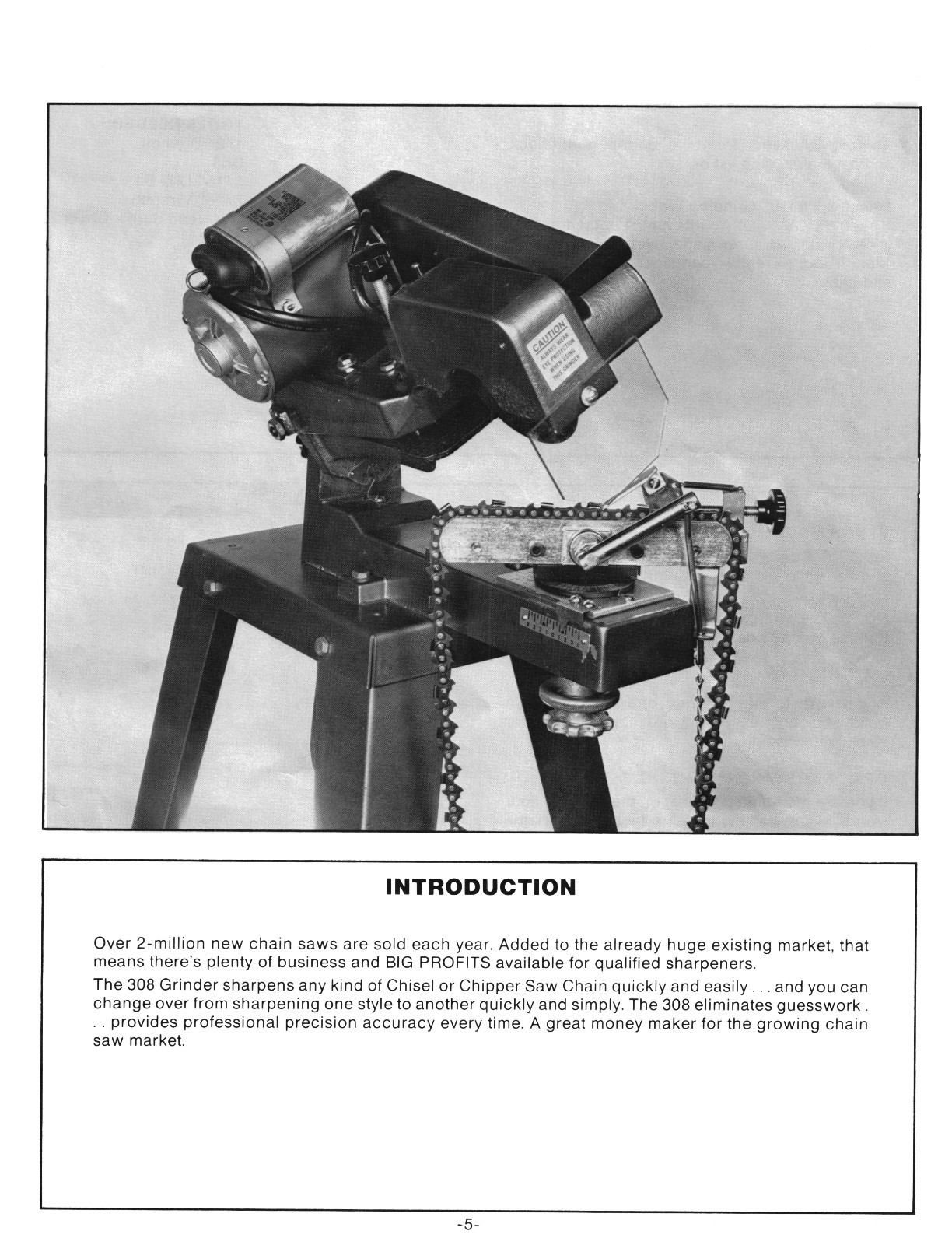 Foley Belsaw 308 Saw Chain Grinder Operator, Service, & Parts Manual #1474