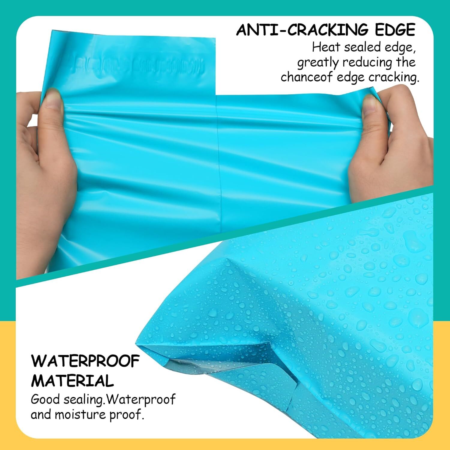 100PCS Poly Mailer 10×13″ Self-adhesive Plastic Shipping Mailing Bags Muti-color