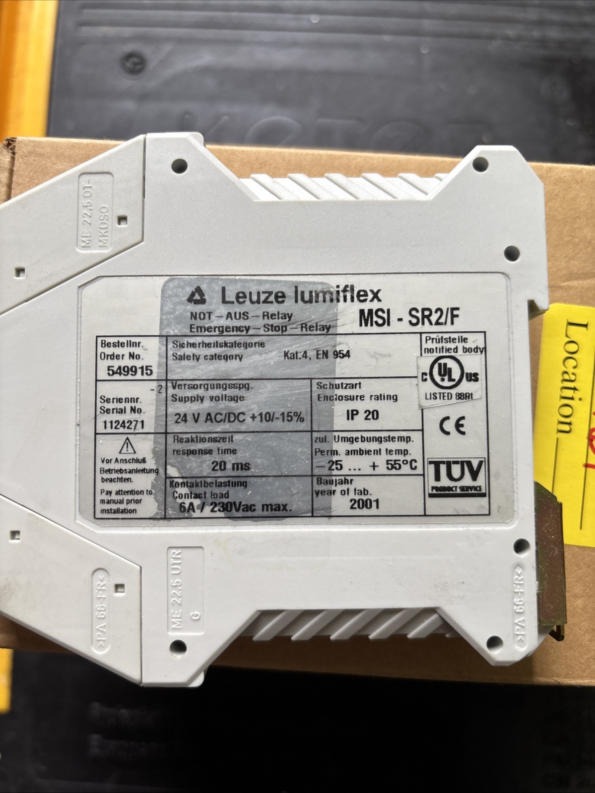 Leuze Lumiflex MSI-SR2/F Emergency-Stop-Relay New