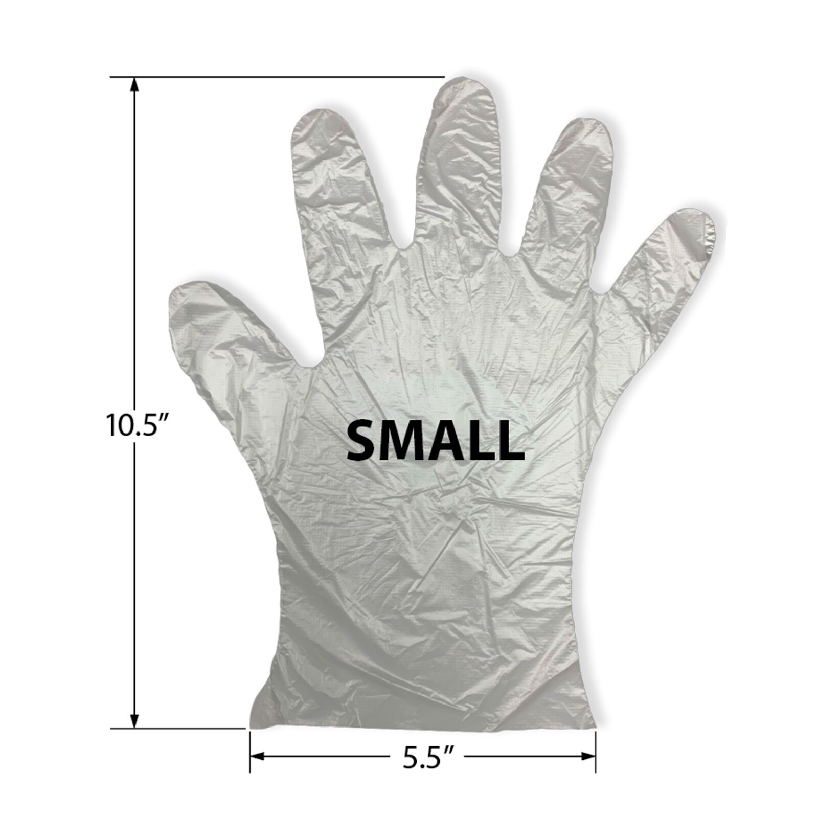 Poly Gloves – Small – Single Use – 10,000 Gloves/Case – Food Grade Safe