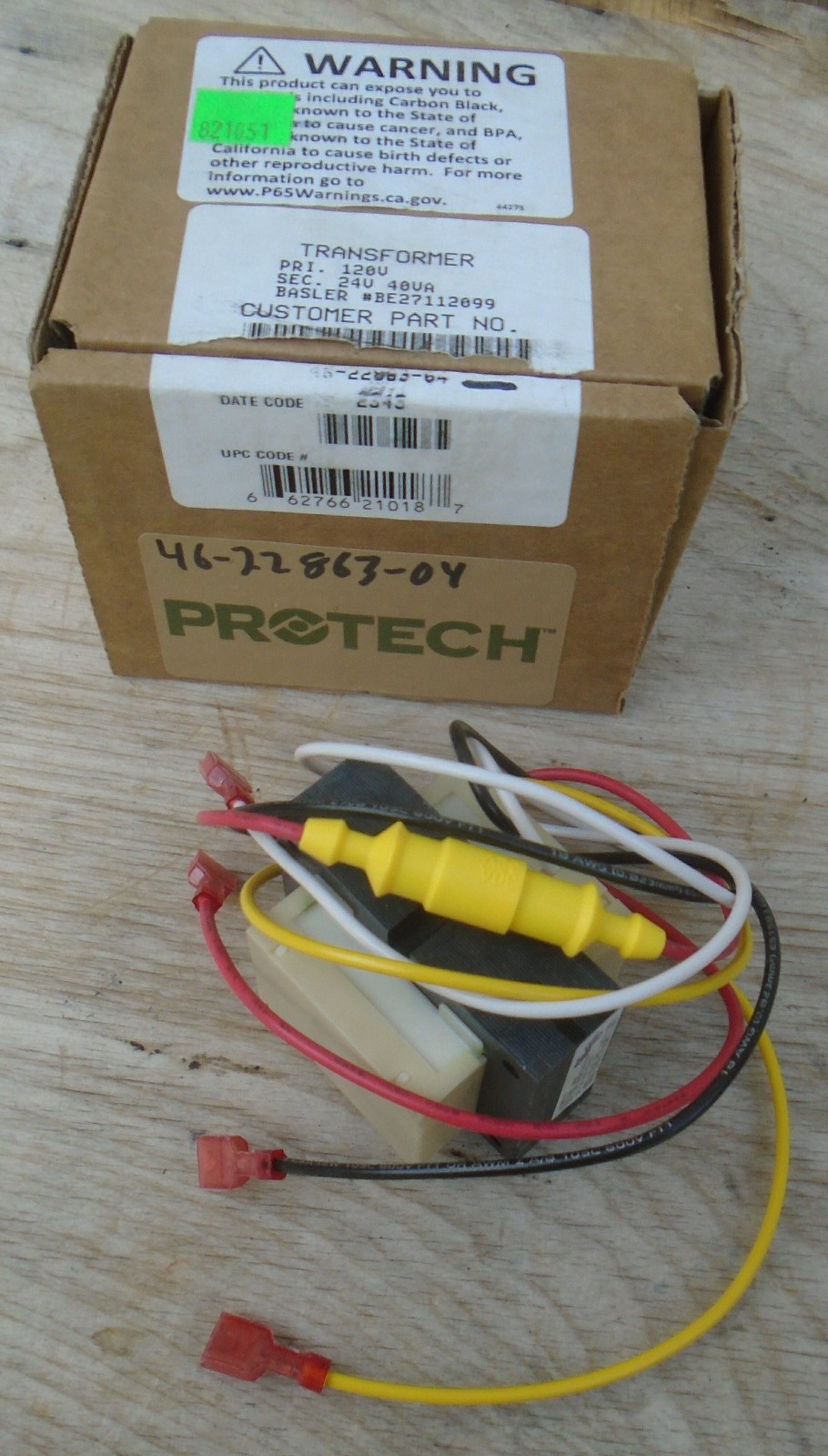 Protech for Rheem Ruud 46-22863-04 Transformer w/ Fuse