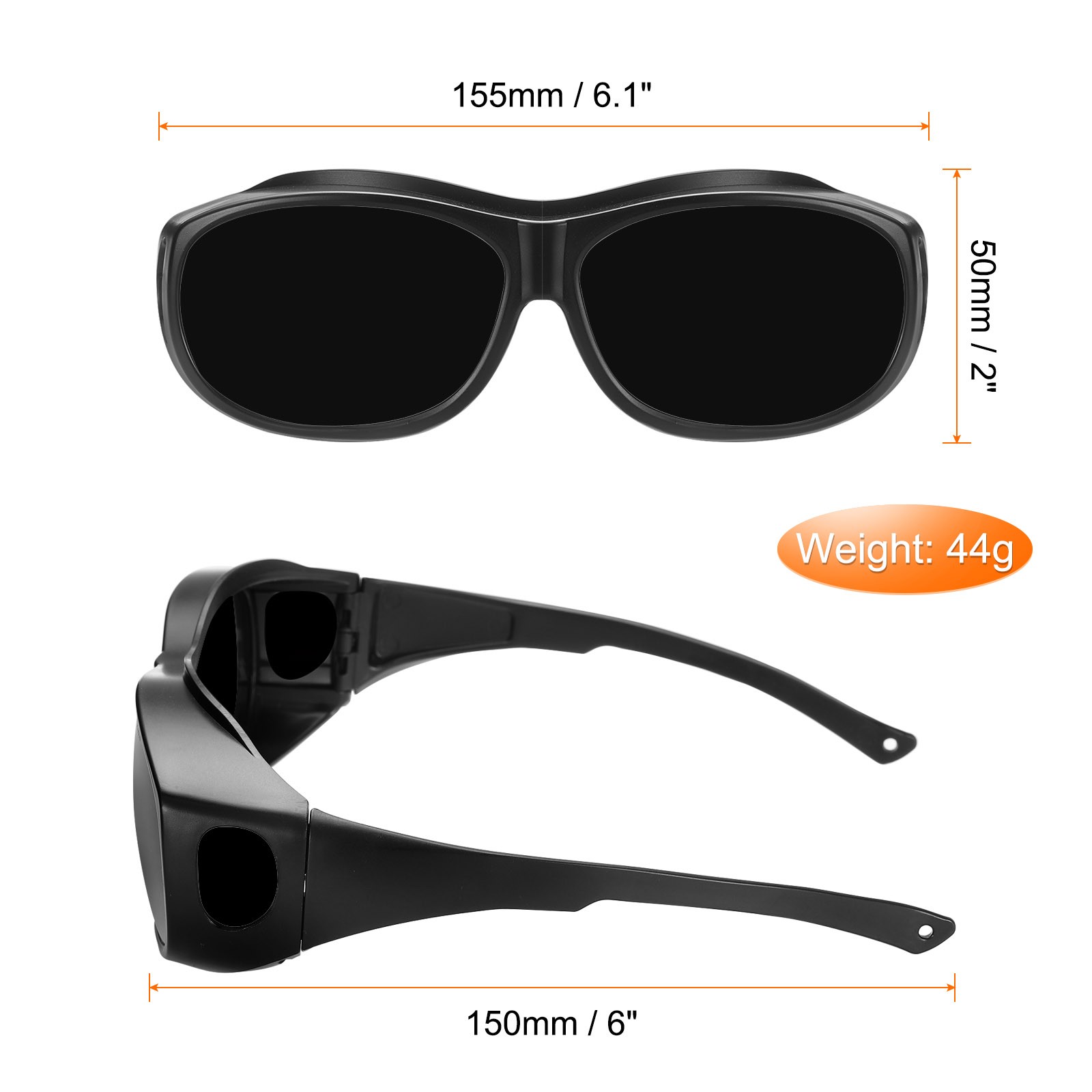Welding Glasses IR Shade 10 CE Certified Protective Glasses Wrap Around Lens