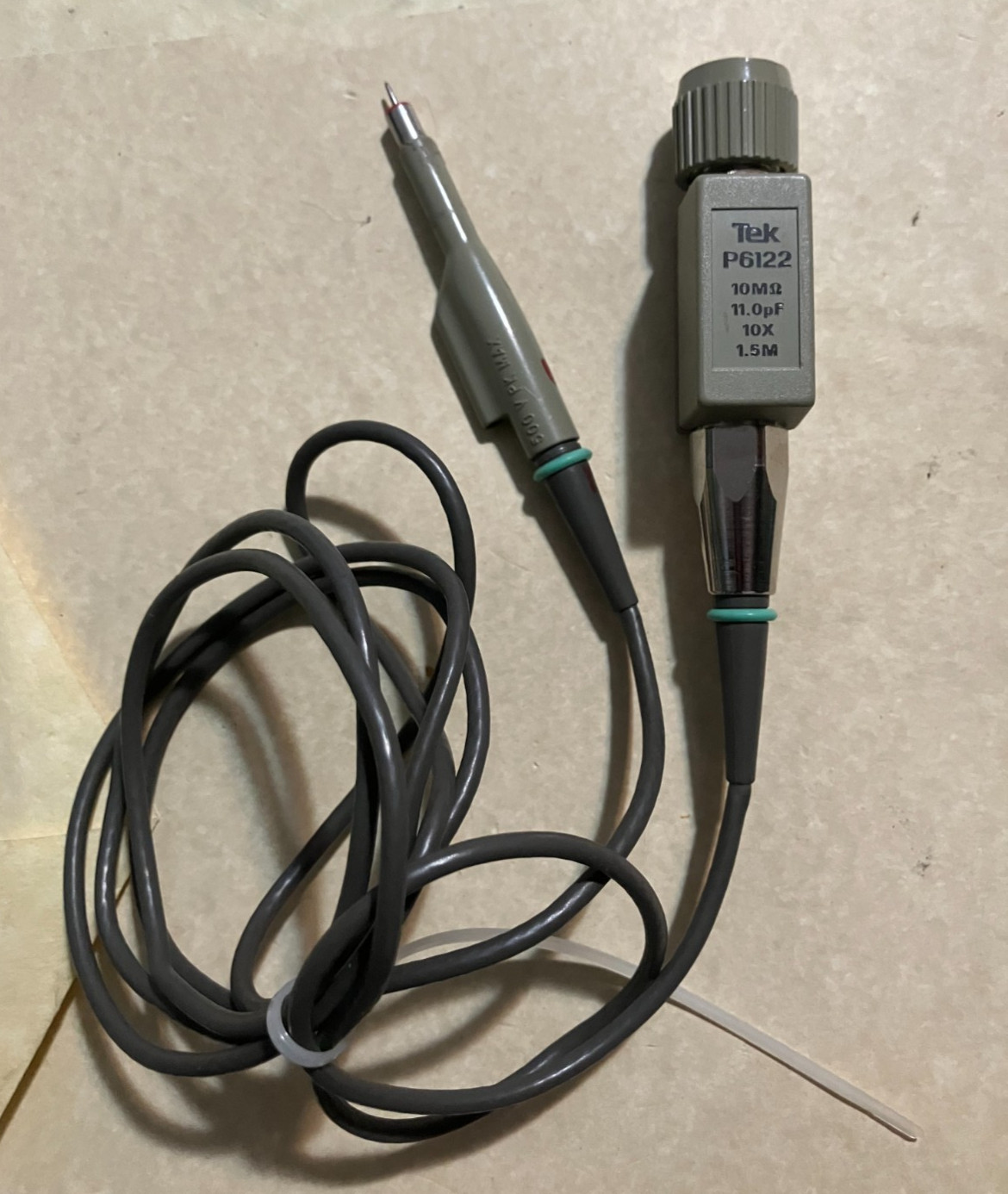 Tek P6122 Passive Probe, 10M, 11.0pF, 10X, 1.5M, Used