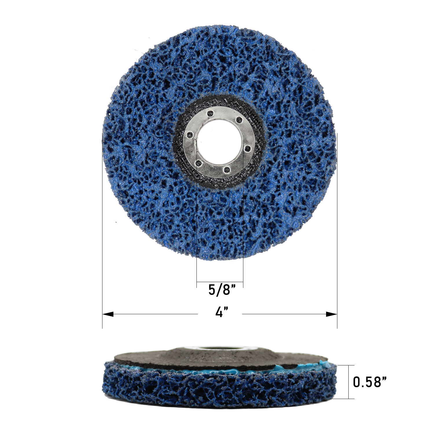 10 Pcs 4″ Poly Strip Disc Wheel Paint Rust Removal Clean For Angle Grinder US