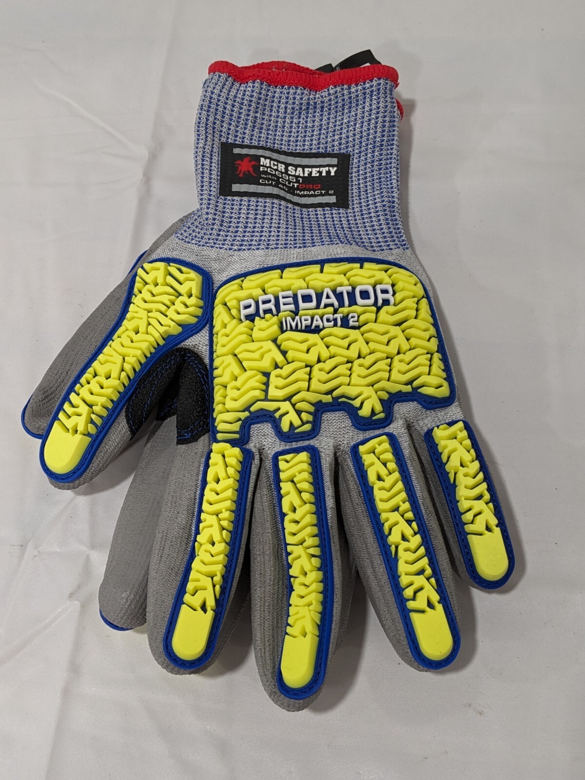 Mcr Safety Predator Mechanic Work Glove ANSI Cut A6 Sz XXL Qty 2 Pairs PD6951XXL