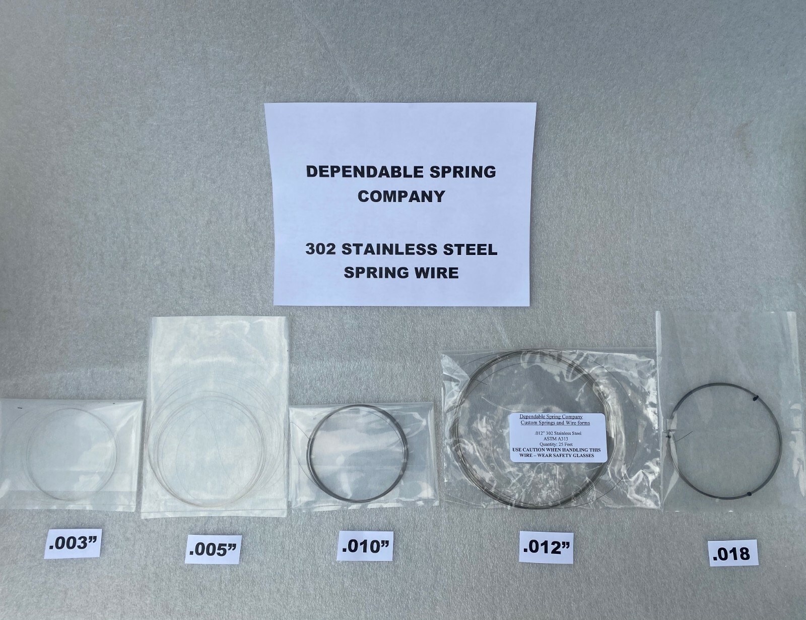 25 FEET STAINLESS STEEL SPRING WIRE SIZE .024″ – .61 mm – Very High Quality
