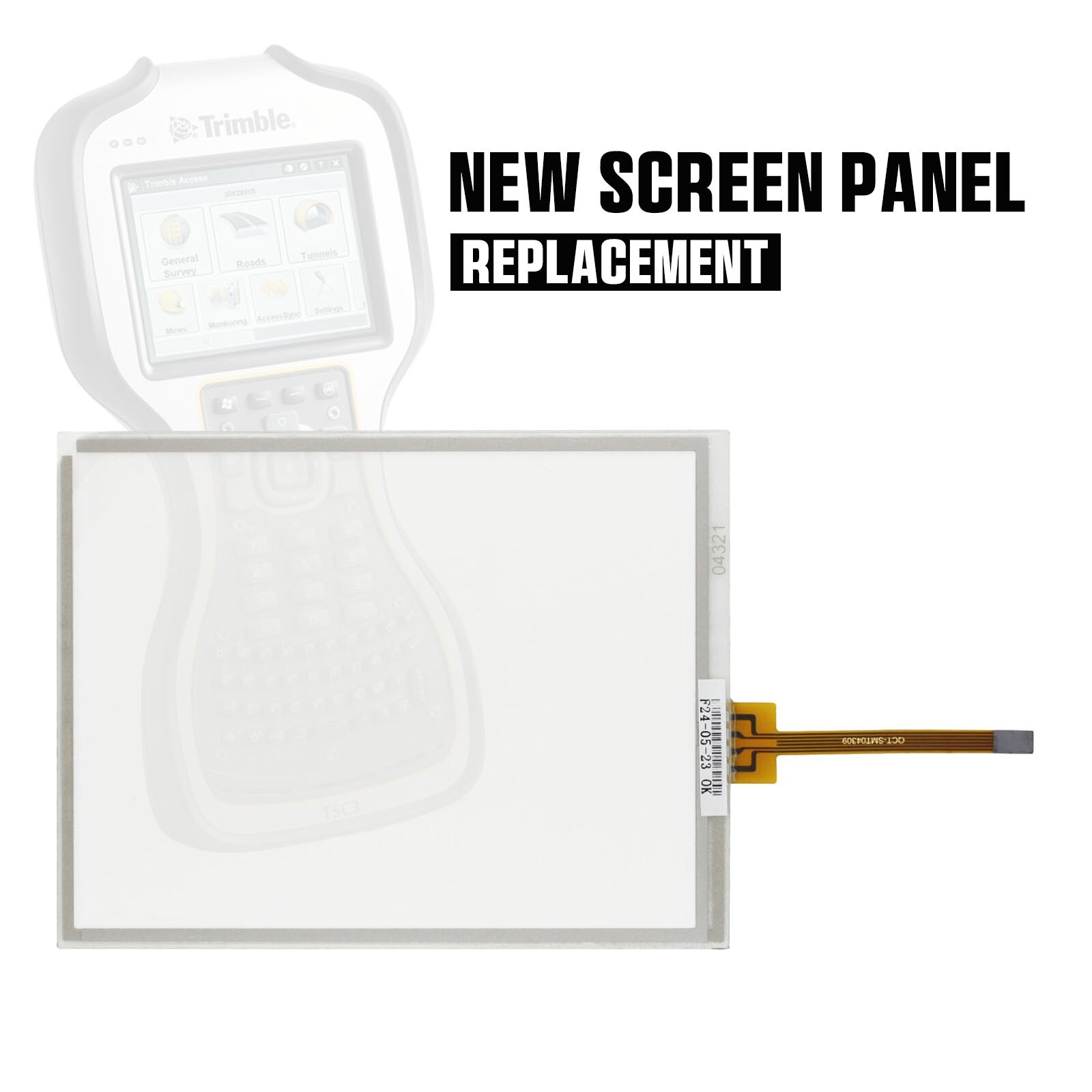 Resistive Touch Screen Digitizer Glass Panel For Trimble TSC3 AMT10476 AMT 10476