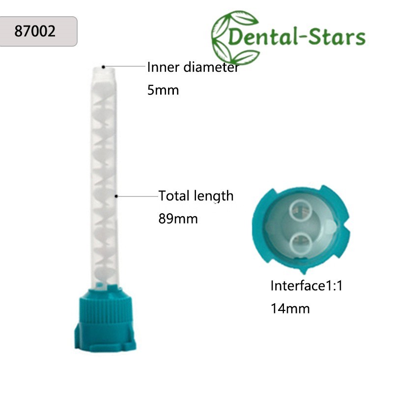 Dental Mixing Tips for Light Body Impression Material Green Long 90mm/Short 70mm
