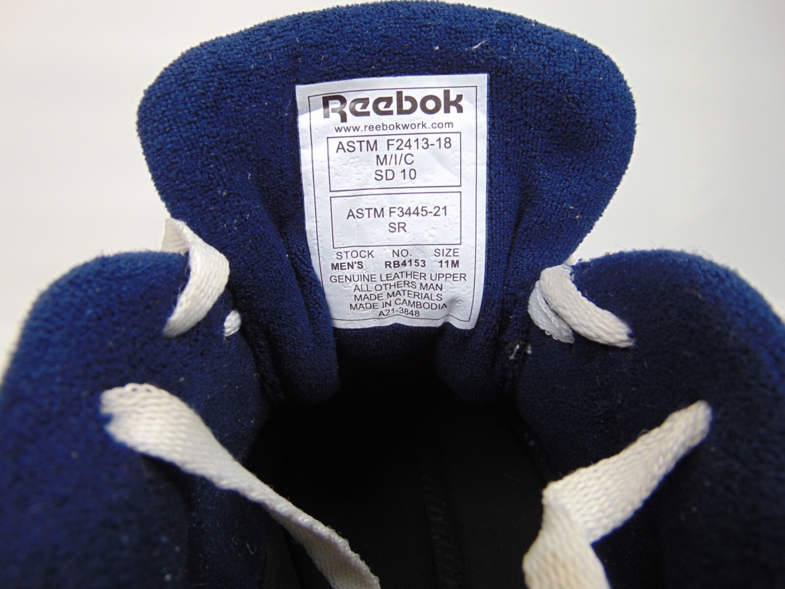 Reebok Club Memt Composite Toe Work Classic Sneakers Men’s Size 11.0 M, Leather