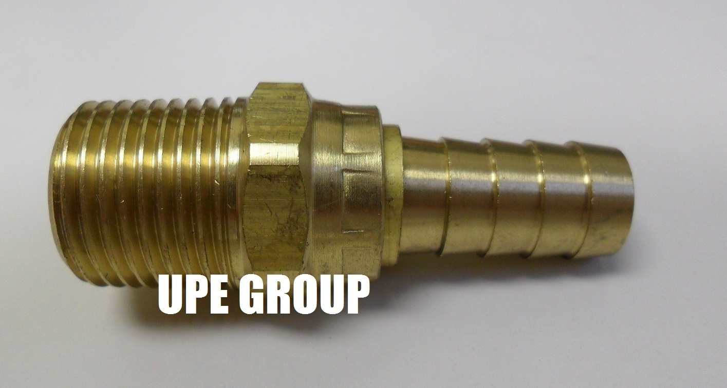 (10 PACK) 1/2 SWIVEL HOSE BARB X 1/2 MALE NPT Brass Pipe Fitting Gas Fuel Water