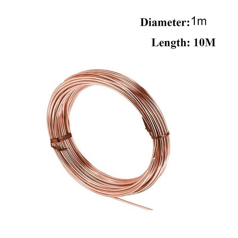 1/5/10m Copper Conductive Copper Wire Ultra-fine Copper Wire Diameter 0.1-5mm Co