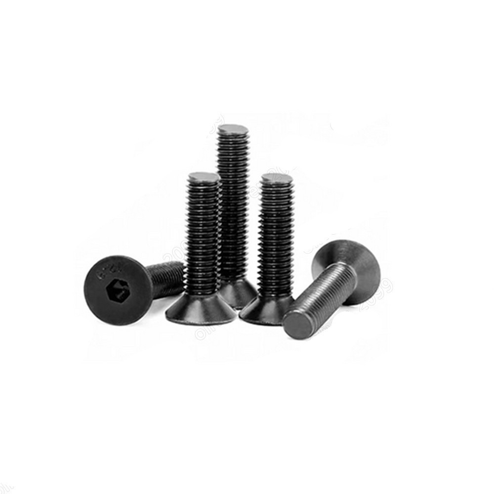 Fine Thread Black 12.9 Steel Hex Socket Countersunk Flat Head Screws M8/M10/M12
