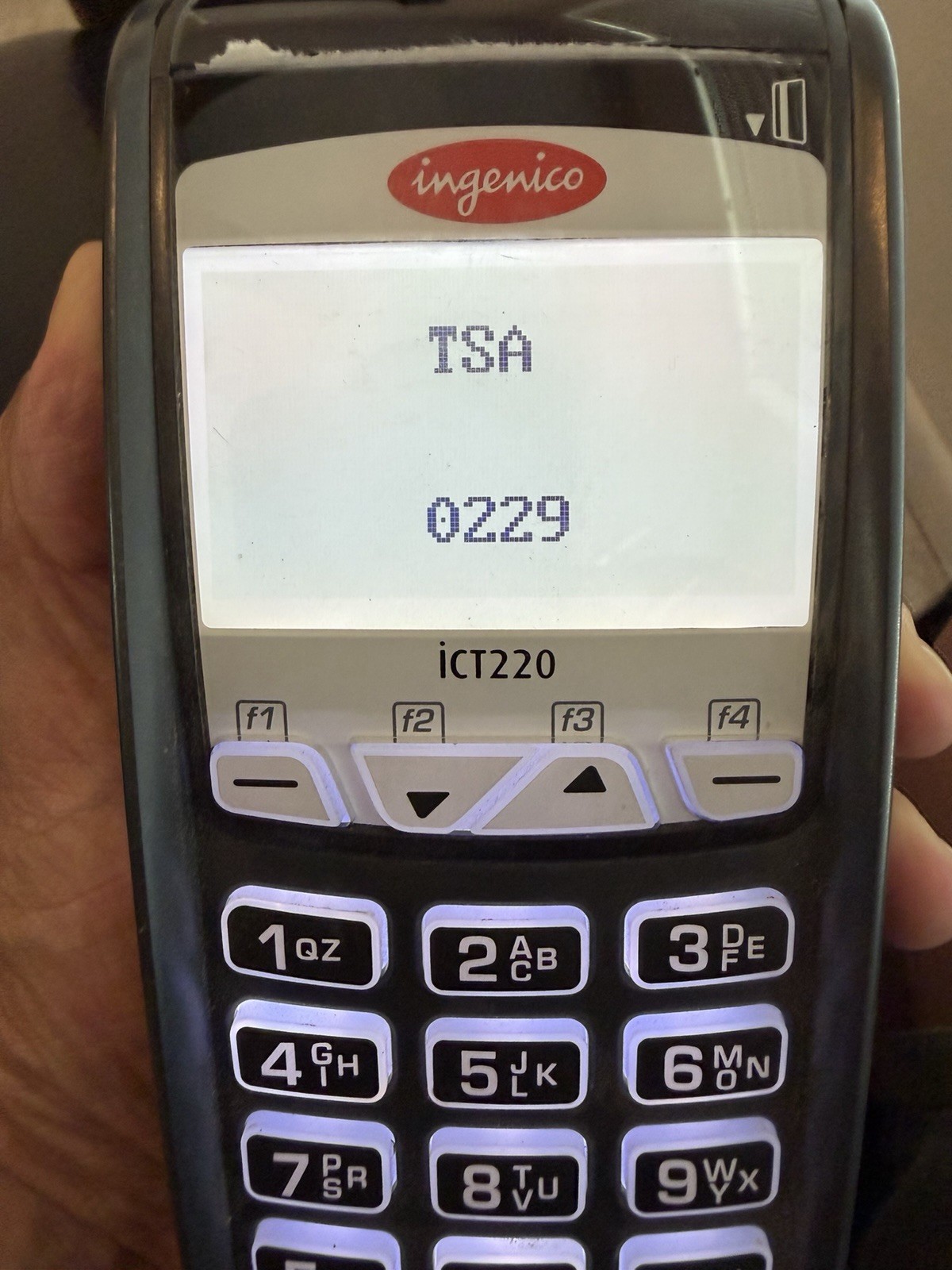 Ingenico iCT220 Credit Card Terminal Heartland w/ Power Supply Cables Manual