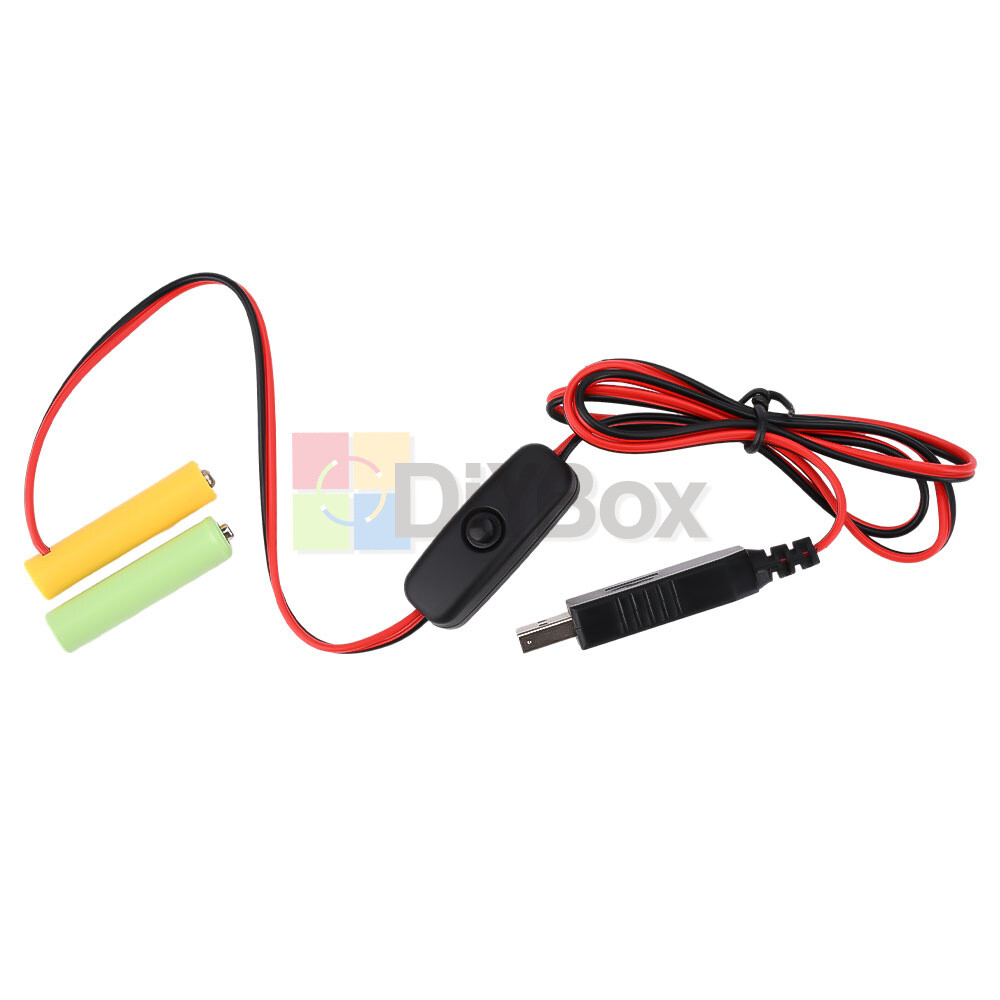USB 5V to 3/4.5/6V Battery Eliminator Replacement AA AAA Battery Power Supply
