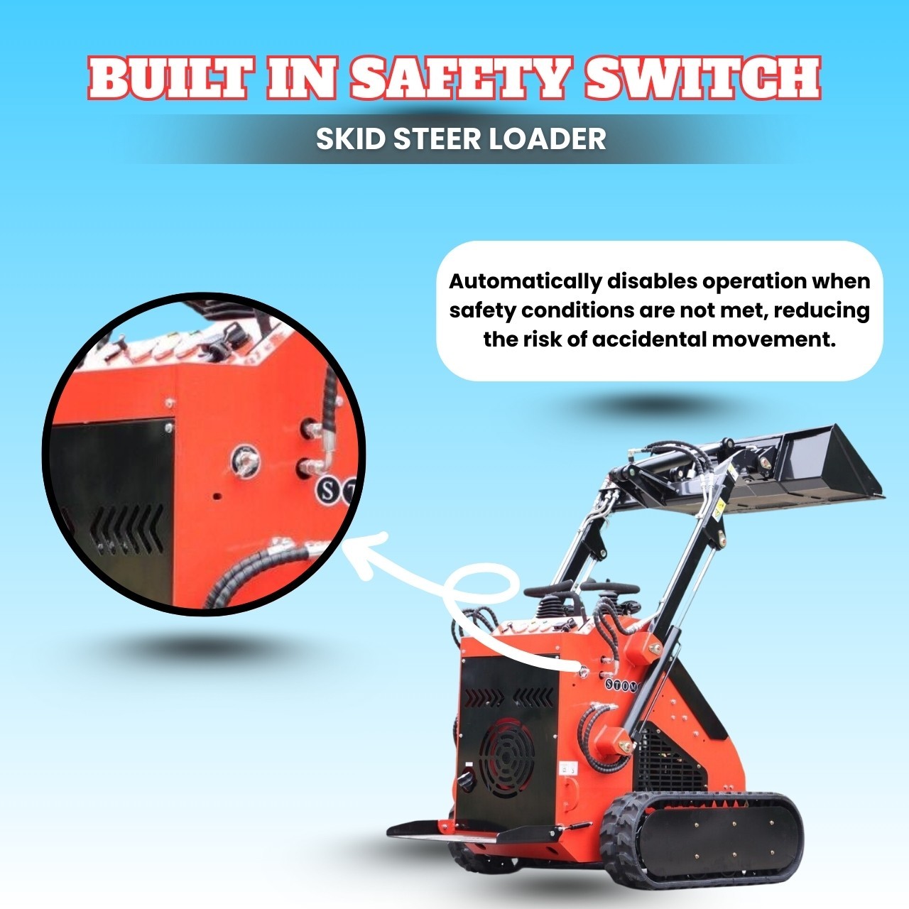 TYPHON STOMP 502 Compact Tracked Skid Steer Loader 22.1HP Honda Gasoline engine