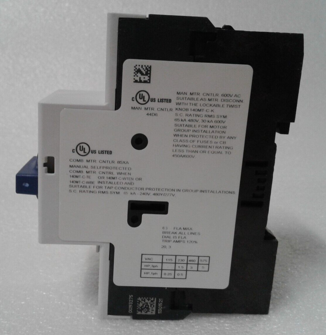 Allen Bradley 140MT-C3E-B63 Series A Motor Protector / Circuit Breaker – New