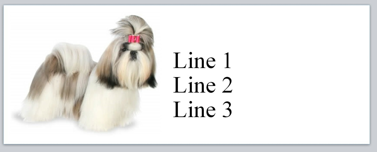 Personalized Address labels Shih Tzu Dog ( p 774)