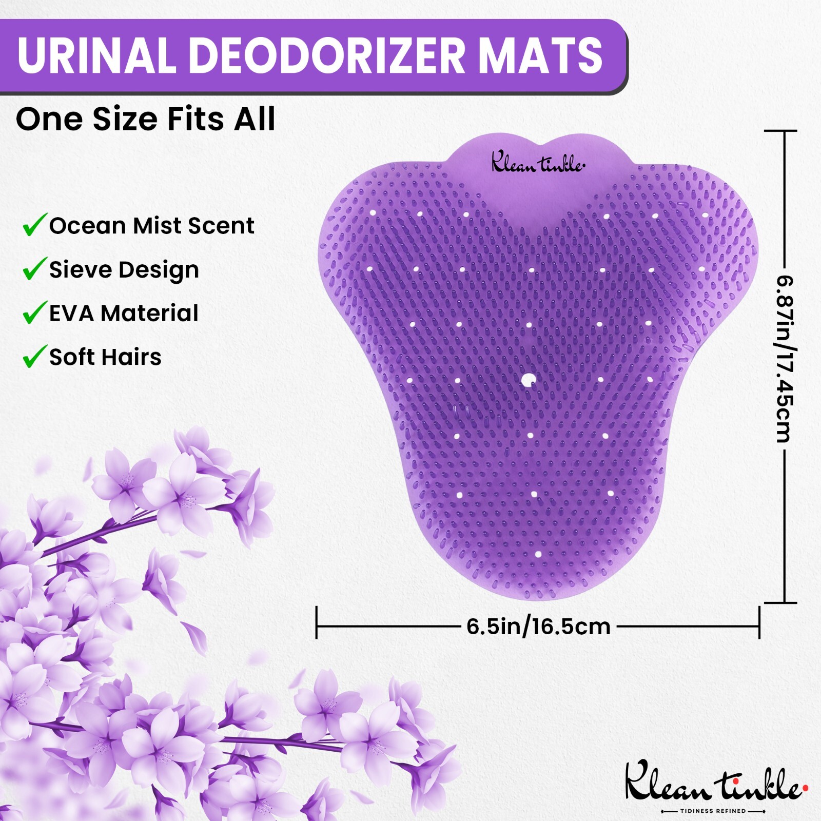 3 – 50 Scented Bathroom Urinal Screens Deodorizing Anti-Splash Fresheners Mats