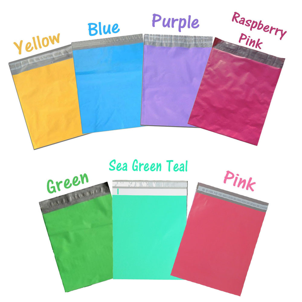 12×15.5 Pink]]Blue]Green]Purple]Yellow,Teal Poly Mailer Colored Shipping Bag NEW