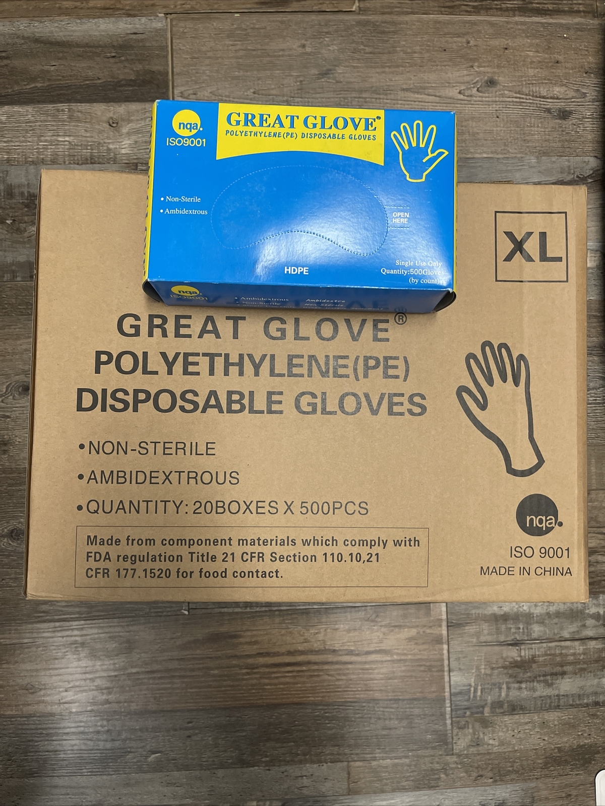 Great Gloves Polyethylene Gloves (PE) XL Disposable Food Grade 10,000 PCS