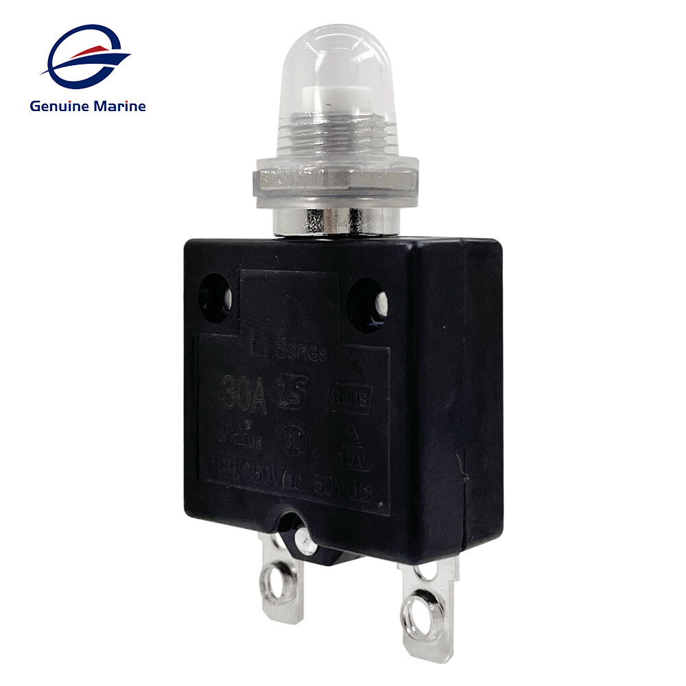 1/5/8PCS Push Button Reset Thermal Circuit Breaker 5-40A 50V DC 125/250V Volt AC