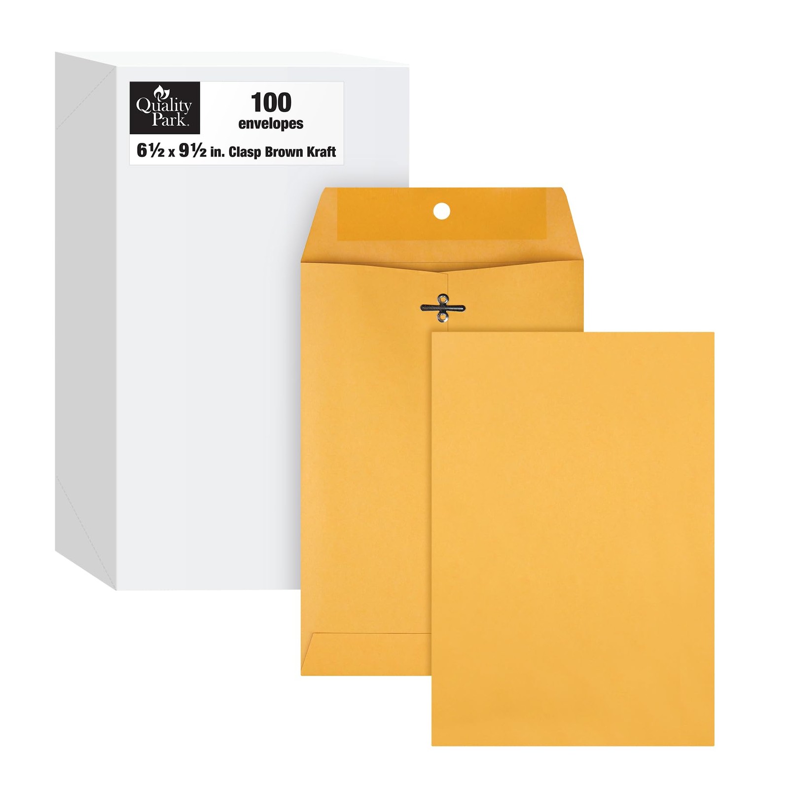 Quality Park Clasp Envelopes, 6.5 x 9.5 Inch 100 Count (Pack of 1), Kraft