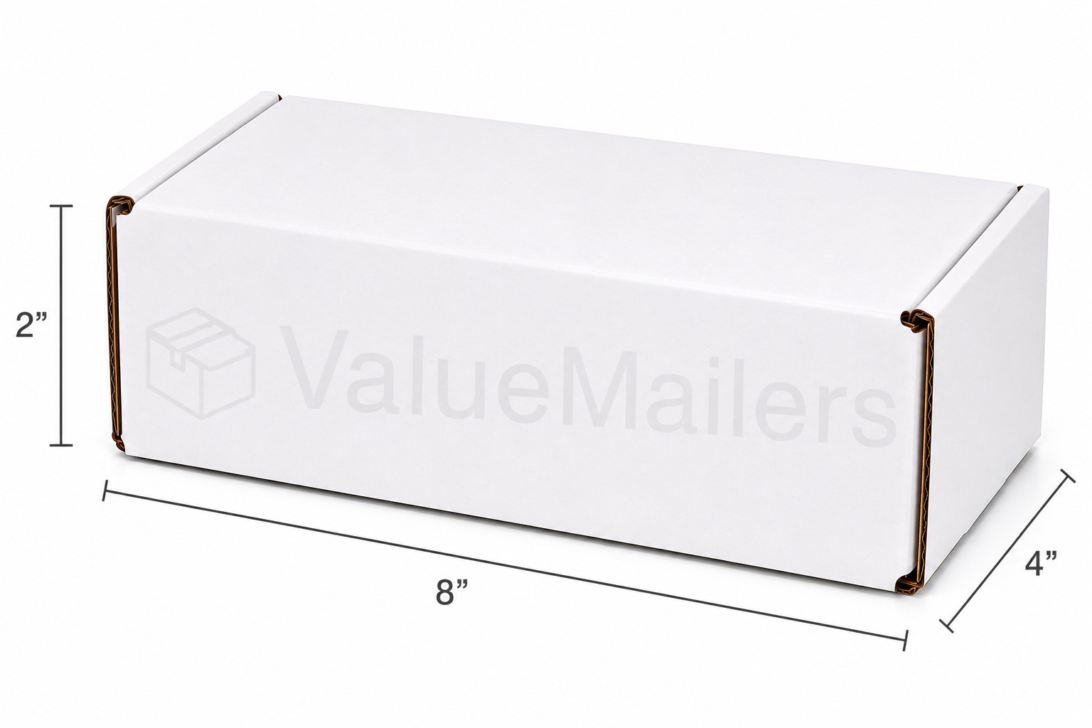 200 – 8 x 4 x 2 White Corrugated SHIPPING BOX Mailer Packing Storage Boxes