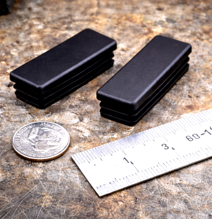 1″ x 3” Rectangular Tubing Plugs, Blanking End Caps, Tubing Pipe End Caps, HDPE