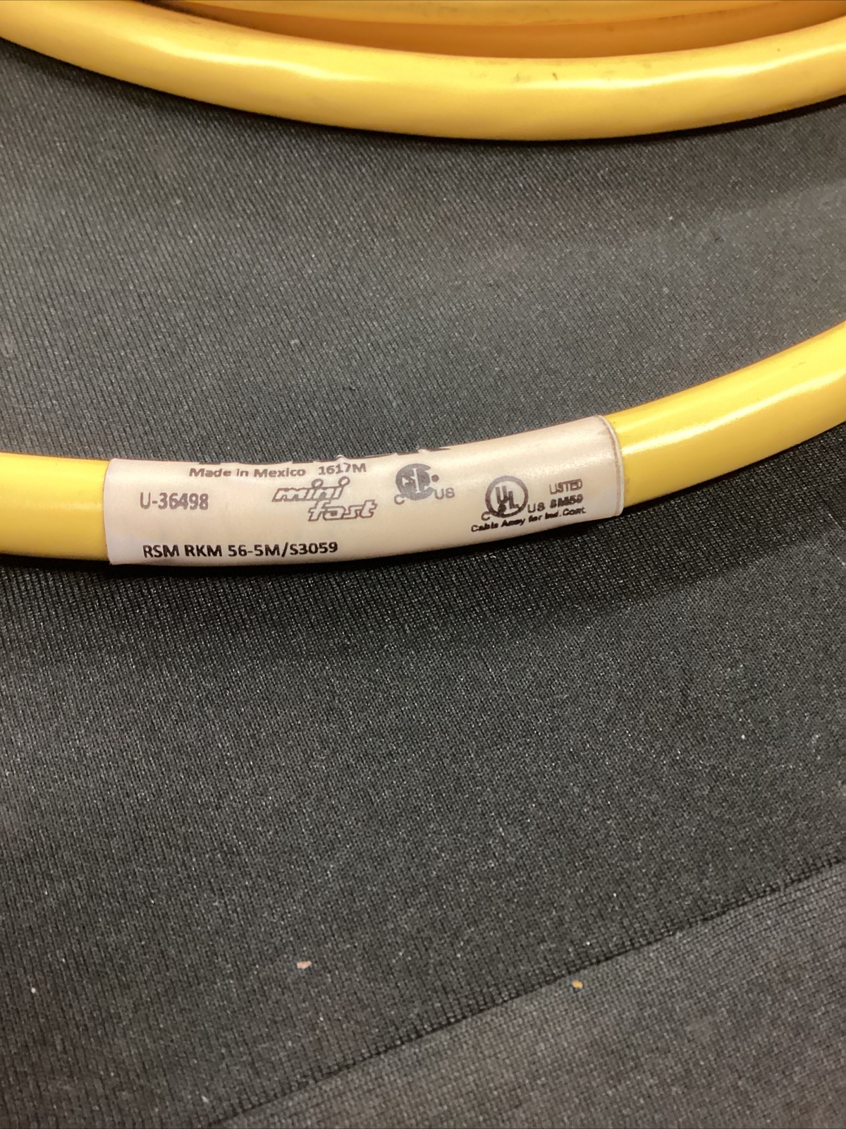 Turck Single Sided Male Cordset 15ft RSM RKM 56-5M/S3059