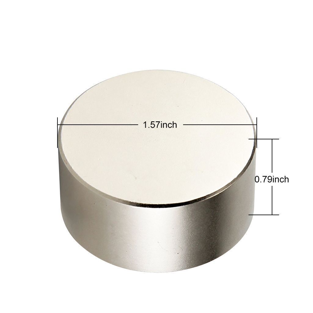 1.6inchx0.8inch Powerful Neodymium Rare Earth Large Cylinder Magnet N52 Round US