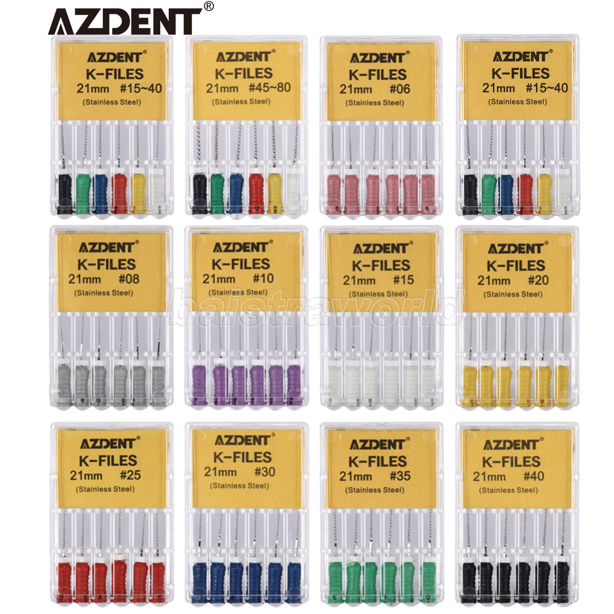 10 Limas K Endo Acero Inoxidable Uso Manual 21mm 25mm Conductos Radiculares