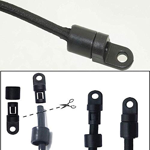 (Pack of 30) 1/4″ Rope Terminal for 7mm (Length not specified), Black