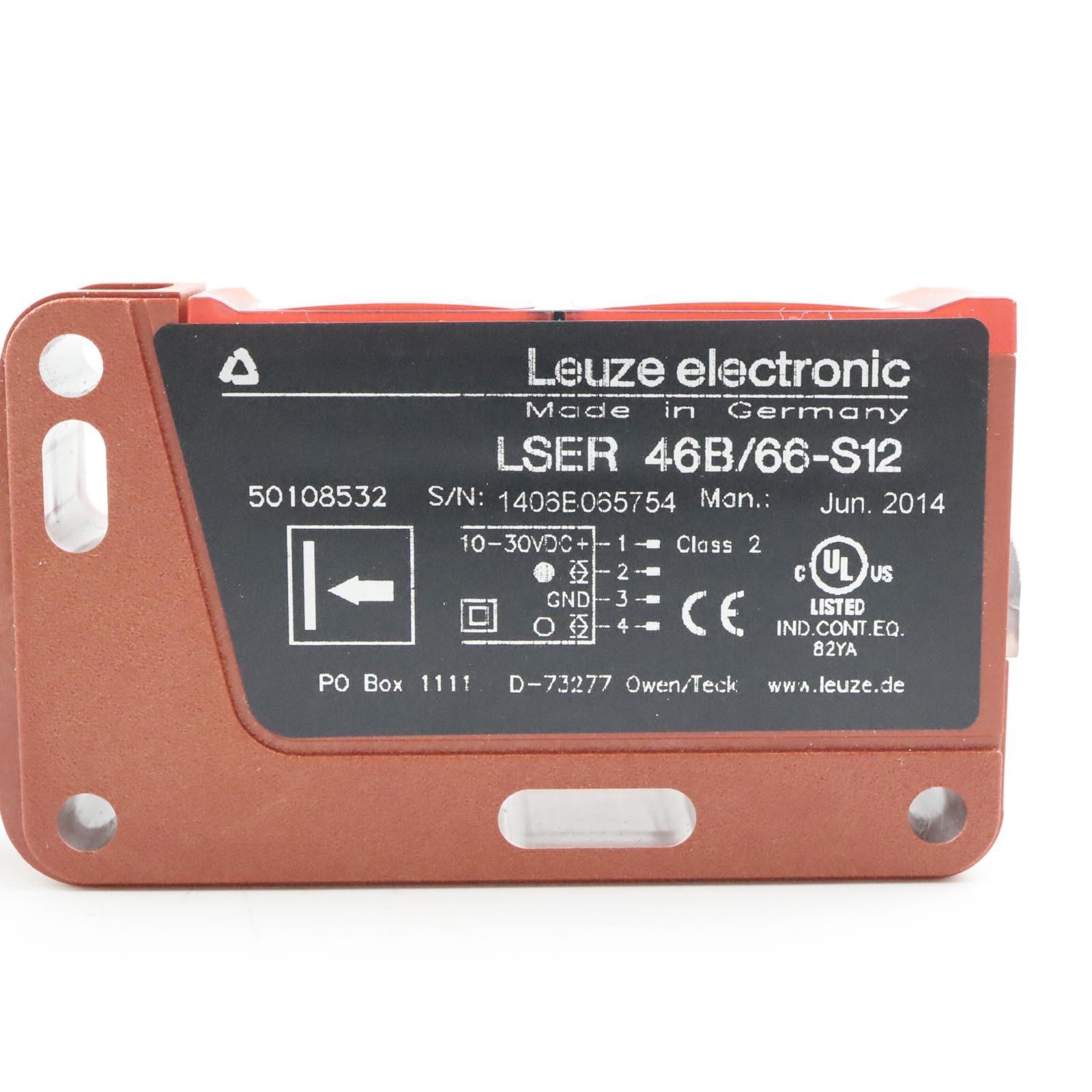 Leuze retro-reflective sensor LSER 46B/66-S12 50108532 original packaging
