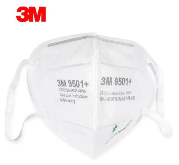 50-Pack 3M 9501+ Face Mask KN95 Particulate Respirator Masks EXP 5/2025 N95 lab