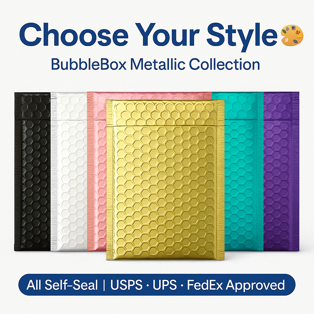 ANY SIZE Metallic GOLD Poly Bubble Mailers Envelopes shipping bags