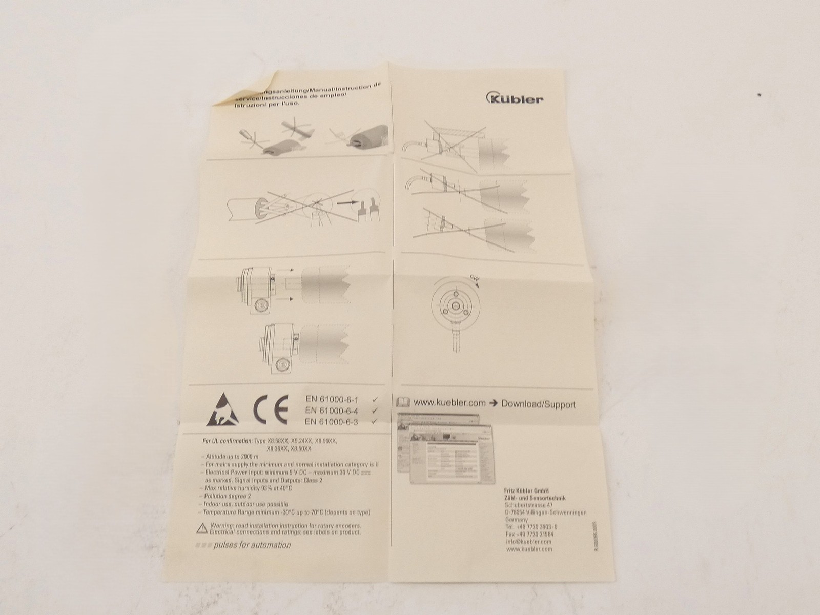 Kubler Turck Encoder K181307 T8.5863.214B.G321.0050 Class 2 – NEW Surplus!