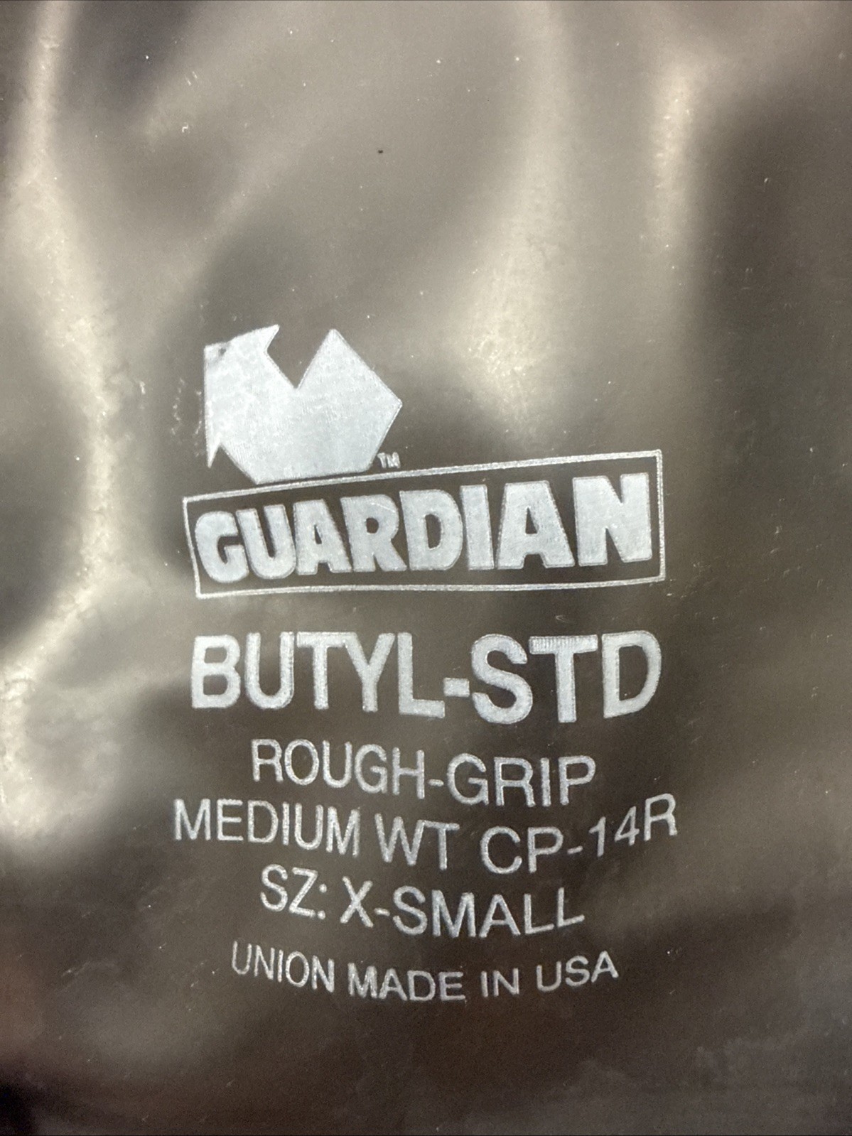 Guardian CP14R 14″ Butyl Chemical-Resistant Gloves Rough Grip Size Extra Small