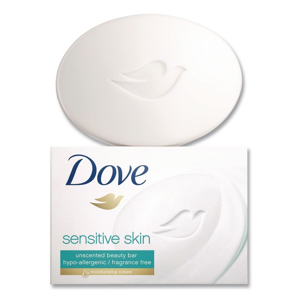 Dove CB613789 4.5 oz. Sensitive Skin Bath Bar – Unscented (72/CT) New