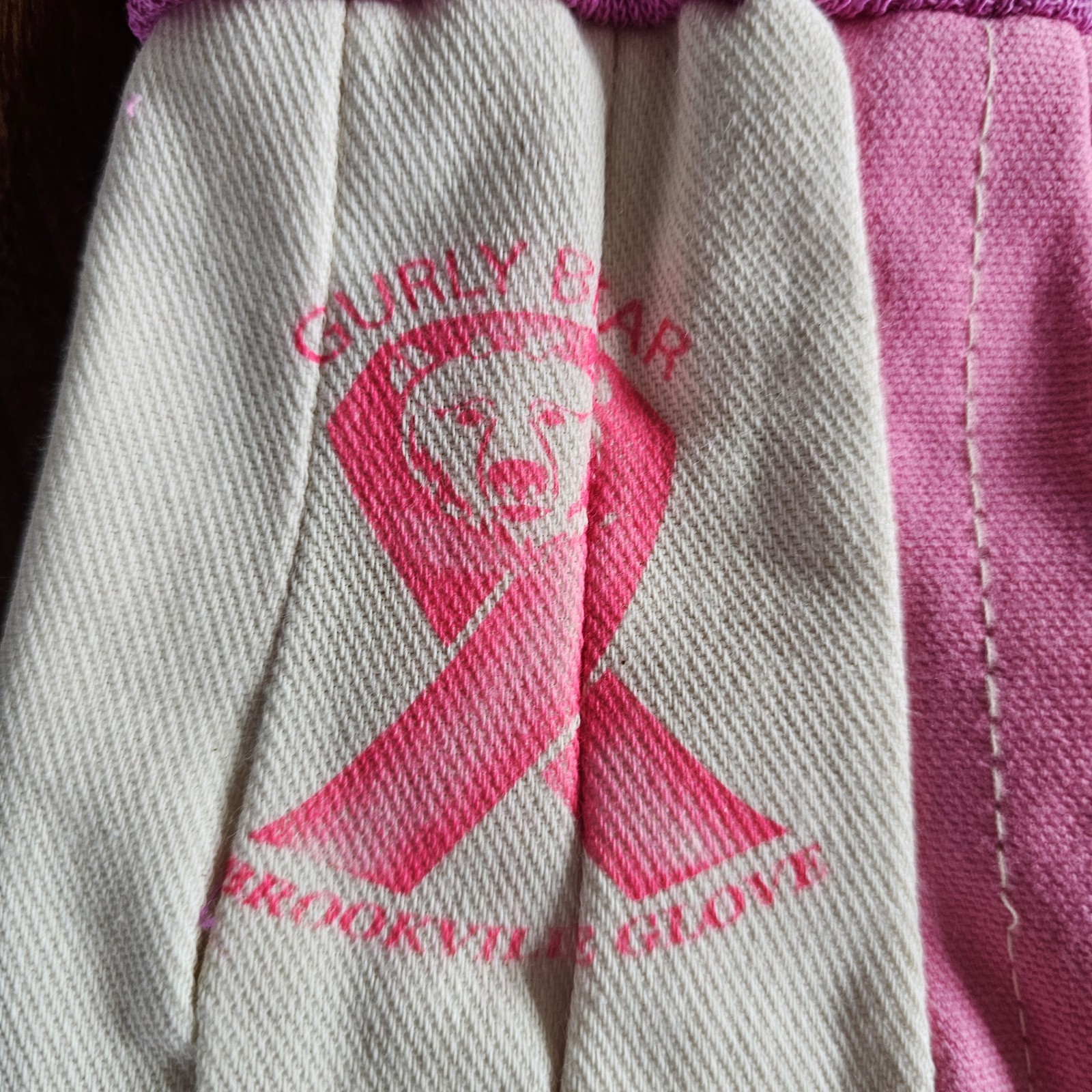 1 Doz Pairs Gurly Bear Work Gloves Brookville Glove Pink One Size New Free Ship